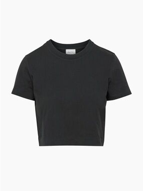 Wilfred Aritzia Black Cropped Crewneck Tee. Size Small.